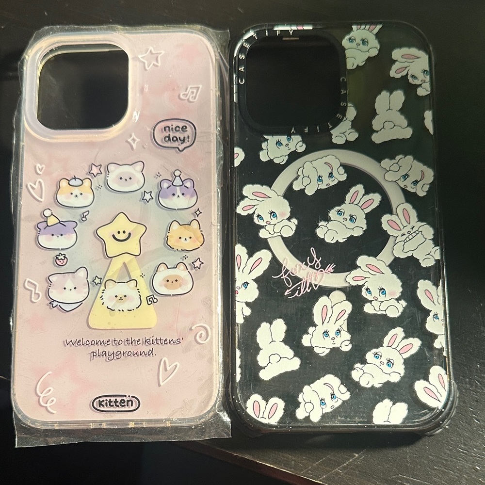 Casetify Pink and Black Bunny Phone Cases